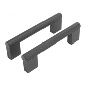 Ручка-скоба мебельная StahlBuro AP2315-96 2шт., BL матовый черный. 