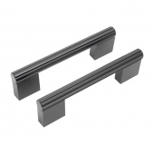 Ручка-скоба мебельная StahlBuro AP2313-96 2шт., BL матовый черный. 