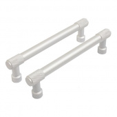 Ручка-скоба мебельная StahlBuro AP2307-128 2шт., W матовый белый хром. 