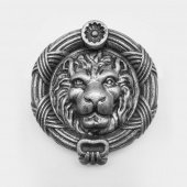 Стучалка Лев крашеная (серебро) 9 шт.