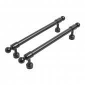 Ручка-скоба мебельная StahlBuro AP2306-128 2шт., BL матовый черный. 