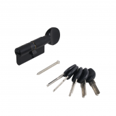 Цилиндровый механизм АЛЛЮР HD FG 70-5К BLACK черный перф.кл/верт