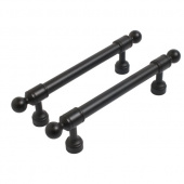 Ручка-скоба мебельная StahlBuro AP2306-96 2шт., BL матовый черный. 