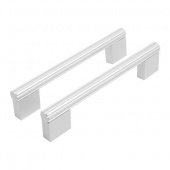 Ручка-скоба мебельная StahlBuro AP2313-128 2шт., W матовый белый хром. 