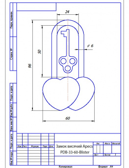 Замок навесной Apecs PDB-33-60-Blister - 2607_2