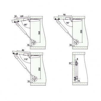 Газовые лифты StahlBuro N100 матовый хром  - 93d6b6bd_222a_11ee_8231_00e0ed875fc0_c9a86df6_94fc_11ee_8246_00e0ed875fc0
