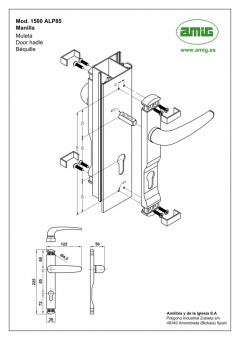 Ручки на планке AMIG 1500-85 (черный) 22036 - 10243_2