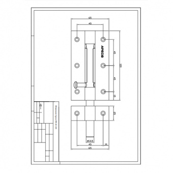 Шпингалет Apecs DB-02-120-CR - 131222