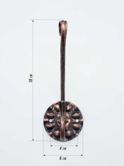 Крючок кованый одинарный (медь) уп. 15 шт. - 7851_2