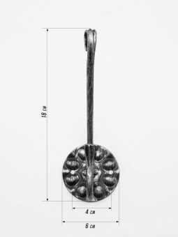 Крючок кованый одинарный (серебро) уп. 15 шт. - 7861_2