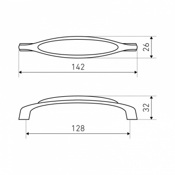 Ручка-скоба мебельная StahlBuro C0003-128 2шт., AB старая бронза.  - 3a8cb241_8aab_11ee_8244_00e0ed875fc0_d48d5037_02f4_11ef_825a_00e0ed875fc0
