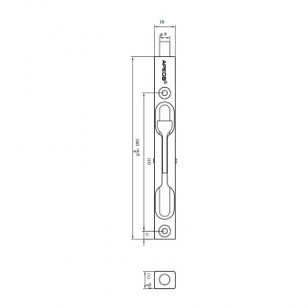 Шпингалет торцевой Apecs FB-01-160-NIS (RP) - 15271_2