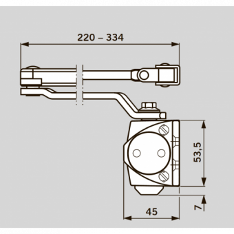 Доводчик дверной DORMA Dorma-TS-68 (белый) EN2-4 - 9847_3