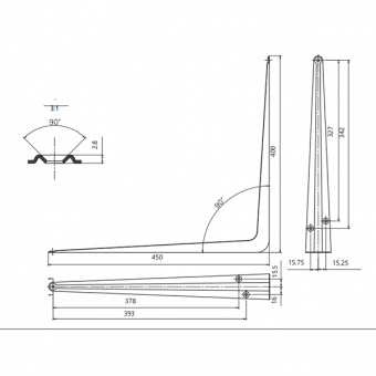 Кронштейн Apecs SB-1-450*400-BLM (B2B) - 132822
