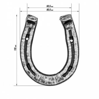 Подкова средняя (серебро) уп. 25 шт. - 134582