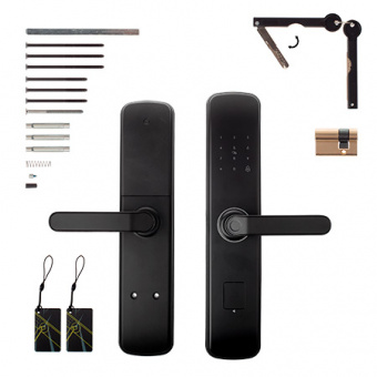 Ручки на планке электронные Apecs Smart HPE-8001-BLM (TTLock, WiFi, FP) - 35377_3_1