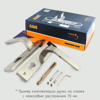 Ручка дверная на планке НОРА-М 109-70 мм (матовый никель) - 15204_3