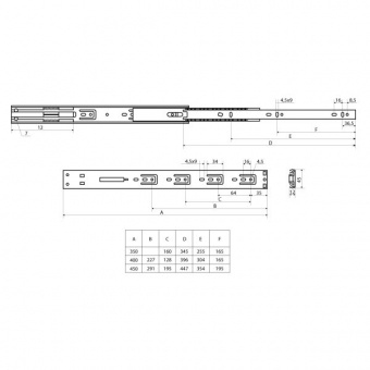 StahlBuro направляющие шариковые с доводчиком (2 шт.) 45-450 /18"/ черный  - bccfdd21_6ce4_11ee_823f_00e0ed875fc0_18e90da1_093f_11ef_825b_00e0ed875fc0
