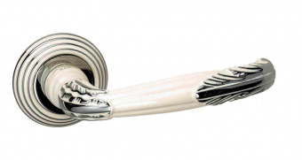 Дверная ручка ADDEN BAU FLAMINGO V204 ENAMEL/CHROME белая эмаль/хром - 11222