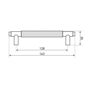 Ручка-скоба мебельная StahlBuro AP2309-128 2шт., BL матовый ченый. - 1a0cc48d_9986_11ee_8247_00e0ed875fc0_373c1753_f7df_11ee_8258_00e0ed875fc0