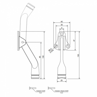 Упор дверной Apecs DS-0007-BR - 15159_4