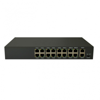 MR-POE16 ACCORDTEC (POE-коммутатор на 16 каналов РоУ +2порта Uptink) - 13923