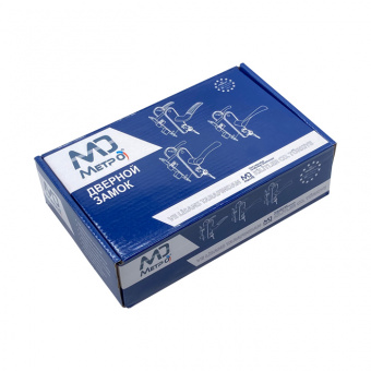 Замок врезной МЕТРО 412-57/45 SN/РВ никель/золото - metrobox