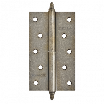 Петля Нора-М 610-5" правая (125*75*2,5) заст.серебро с колп. - 5428