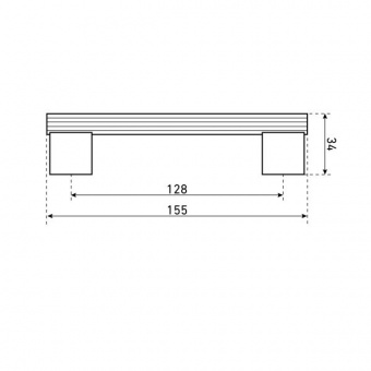 Ручка-скоба мебельная StahlBuro AP2313-128 2шт., W матовый белый хром.  - 0a27f1f9_99a7_11ee_8247_00e0ed875fc0_e4072a3d_f7e1_11ee_8258_00e0ed875fc0