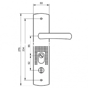 Ручка на планке MASTER LOCK Стандарт (Standart) Левая (автомат) цил - 13904_2