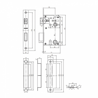 Замок электронный APECS X-Code H11B-(lock 72/50)-NIS/BL - 14446_3