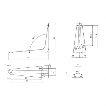 Кронштейн Apecs SB-1-100*75-BLM (B2B) - 132722