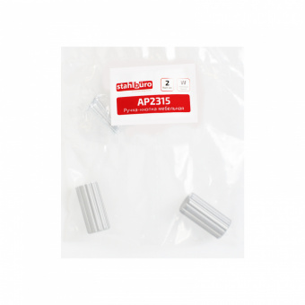 Ручка-кнопка мебельная StahlBuro AP2315 2шт., W матовый белый хром. - 9fac447c_99a7_11ee_8247_00e0ed875fc0_06583c70_f7dd_11ee_8258_00e0ed875fc0