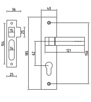 PALIDORE Дверной комплект LHS 6237-202, 3 ключа, Black черный (20 шт) - 2024-11-12_09-56-15