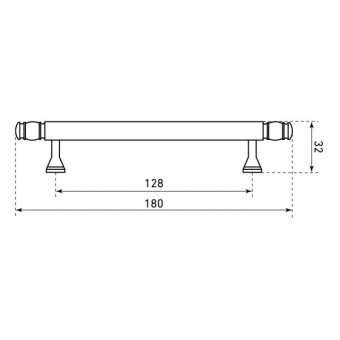 Ручка-скоба мебельная StahlBuro AP2311-128 2шт., W матовый белый хром.  - 5bca681a_9993_11ee_8247_00e0ed875fc0_8a656d65_f7e1_11ee_8258_00e0ed875fc0