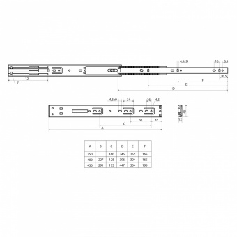 StahlBuro направляющие шариковые с доводчиком (2 шт.) 45-350 /14"/ черный  - 56d491f2_6ce4_11ee_823f_00e0ed875fc0_f54243b8_093e_11ef_825b_00e0ed875fc0