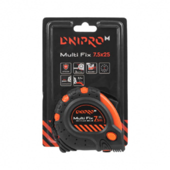 Рулетка Днипро Мульти фикс магнит нейлон 7,5 метра - 10630(3)