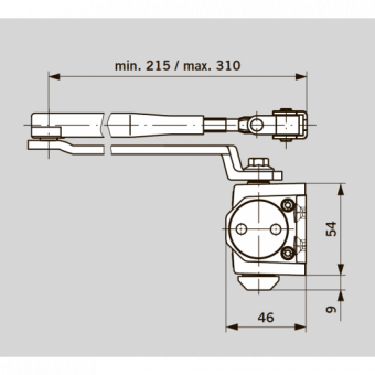 Доводчик дверной DORMA Dorma-TS-Compakt (корич.) EN2-3-4 - 2394_3