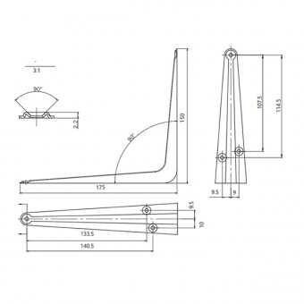Кронштейн Apecs SB-1-175*150-BLM (B2B) - 132752
