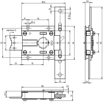 Замок сейфовый MAUER 74046 (тяги) - 9975_2