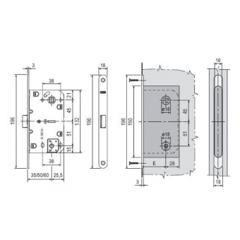 Замок (Защелка) AGB MEDIANA POLARIS WC (ст.бронза) B061025012 - 13057_4