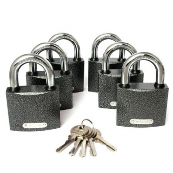 Замки навесные Apecs PD-01-63 (6Locks+5Keys) - 2635