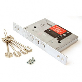 Замок врезной сувальдный KALE KILIT 257L-BS60-CP-4KEY-(w/o SP, w/o Ros)-PB 257L0000025 - 13672
