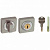 PALIDORE Завертка с ключом Lock OLS (R) HH key белый никель (уп. 50 шт)