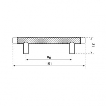 Ручка-скоба мебельная StahlBuro AP2308-96 2шт., W матовый белый хром. - 1b024c74_9977_11ee_8247_00e0ed875fc0_3d45e139_f7de_11ee_8258_00e0ed875fc0