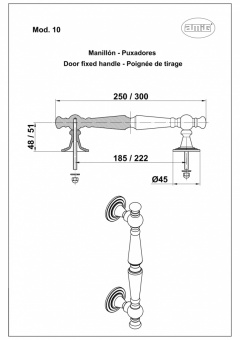 Ручка-скоба AMIG 10-300 (матовый никель) 6409 - 11078_2