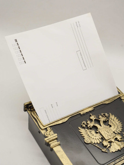 Ящик почтовый АЛЛЮР № 4011В "Россия" старая бронза - 15098_2