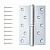 Петля врезная Apecs 120*80-B-Steel-CRS-R