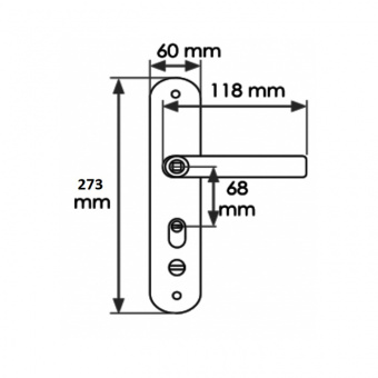 Ручка на планке VETTORE  на китайские двери FL-6232 (без подств) R - 13769_2