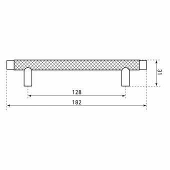 Ручка-скоба мебельная StahlBuro AP2308-128 2шт., W матовый белый хром. - 74e620a6_9978_11ee_8247_00e0ed875fc0_8bd7295e_f7de_11ee_8258_00e0ed875fc0